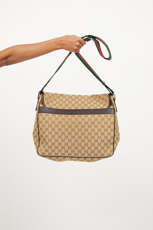 Gucci Brown GG Monogram Canvas Sherry Messenger Bag