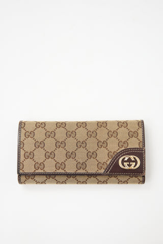 Gucci Monogram Canvas Britt Wallet