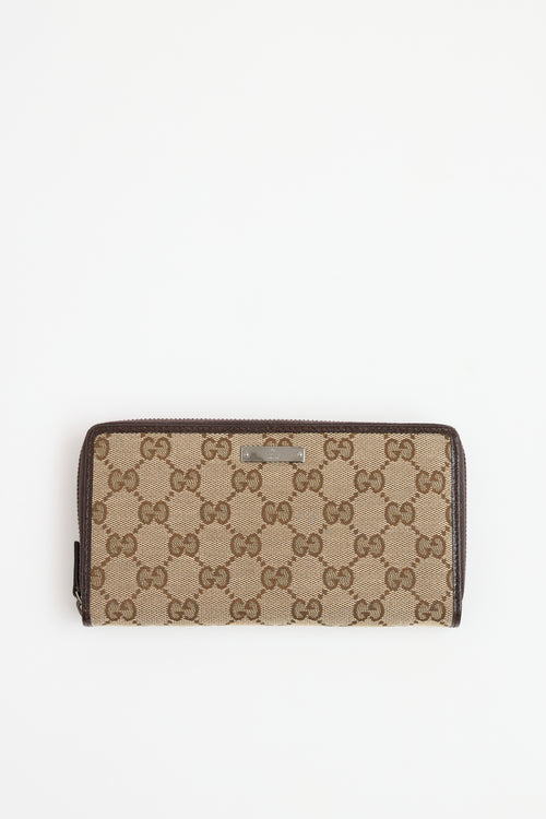 Gucci Monogram Zip Wallet