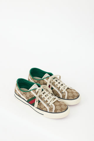 Gucci Brown Original GG Canvas Tennis 1977 Sneaker