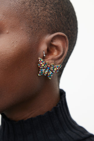 Gucci Multicolour Butterfly Jewel Earring