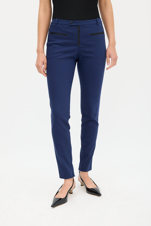 Gucci Navy 
Black Slim Logo Trouser