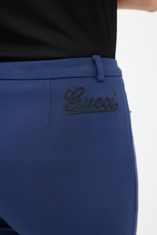 Gucci Navy 
Black Slim Logo Trouser