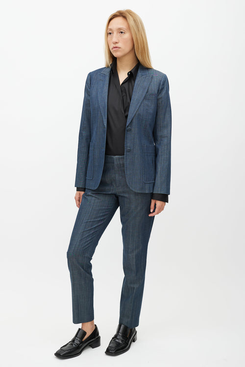 Gucci Blue Denim Suit