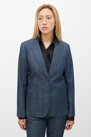 Gucci Blue Denim Suit