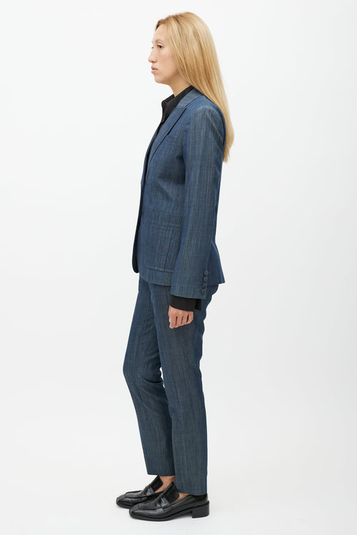 Gucci Blue Denim Suit