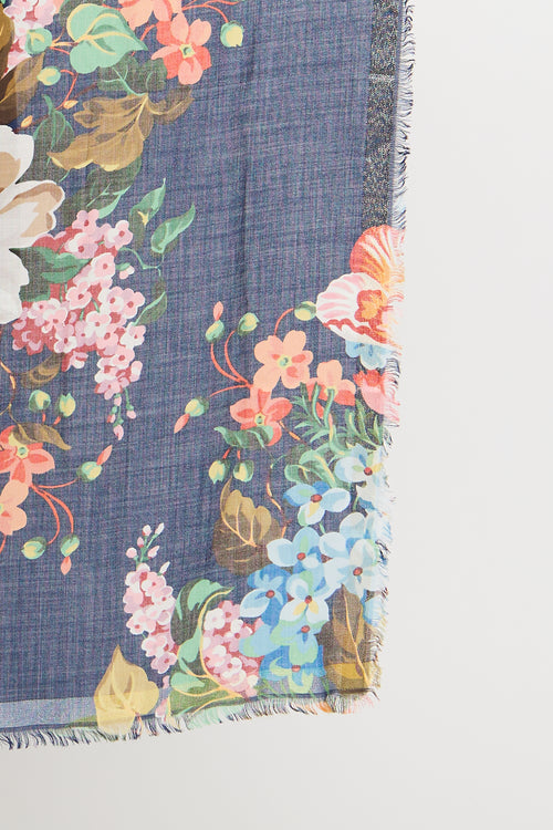 Gucci Navy Jospehine Floral Scarf