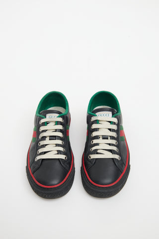 Gucci Navy 
Multicolour Leather 1977 Tennis Sneaker