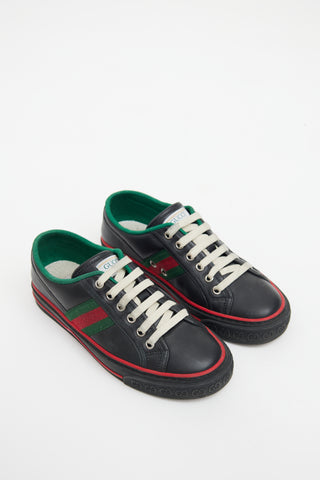 Gucci Navy 
Multicolour Leather 1977 Tennis Sneaker