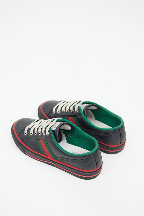 Gucci Navy 
Multicolour Leather 1977 Tennis Sneaker