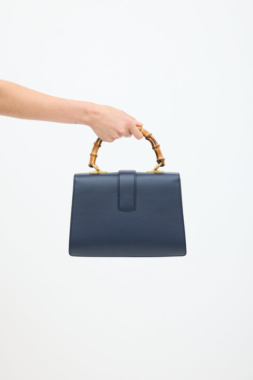 Gucci Navy 
Multicolour Leather Dionysus Bamboo Bag