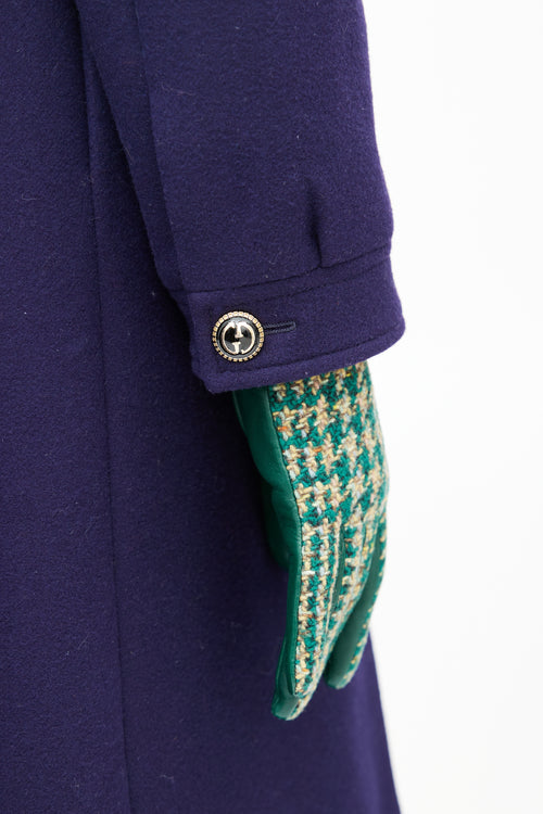 Gucci Navy 
Multicolour Wool Coat