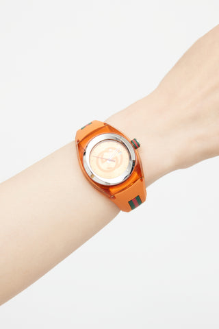 Gucci Orange 
Multicolour Sync Web Watch