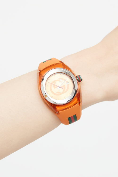 Gucci Orange 
Multicolour Sync Web Watch