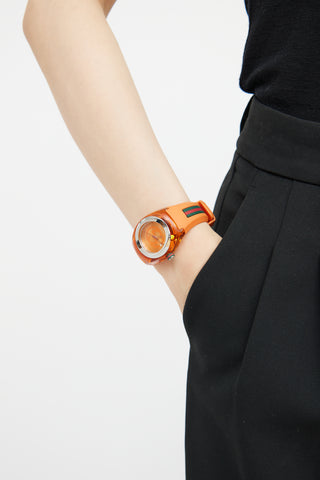 Gucci Orange 
Multicolour Sync Web Watch