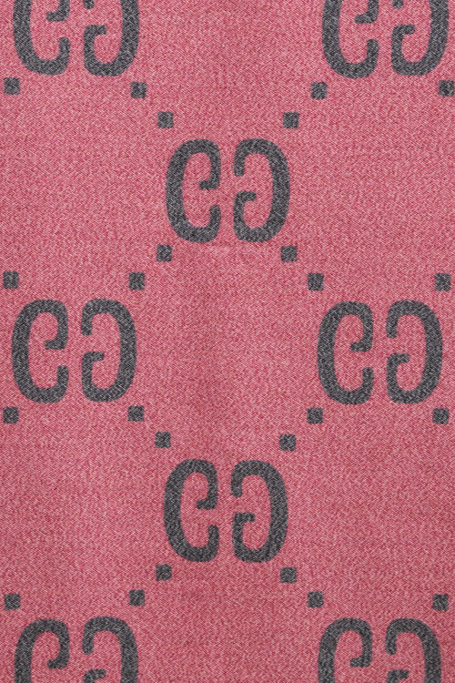 Gucci Pink 
Grey Monogram Scarf