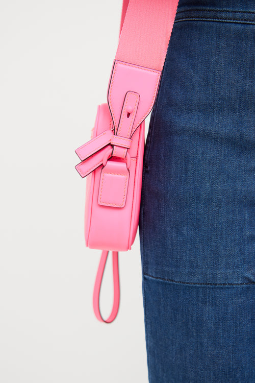 Gucci Fuschia GG Rubber Effect Crossbody