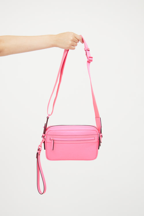 Gucci Fuschia GG Rubber Effect Crossbody