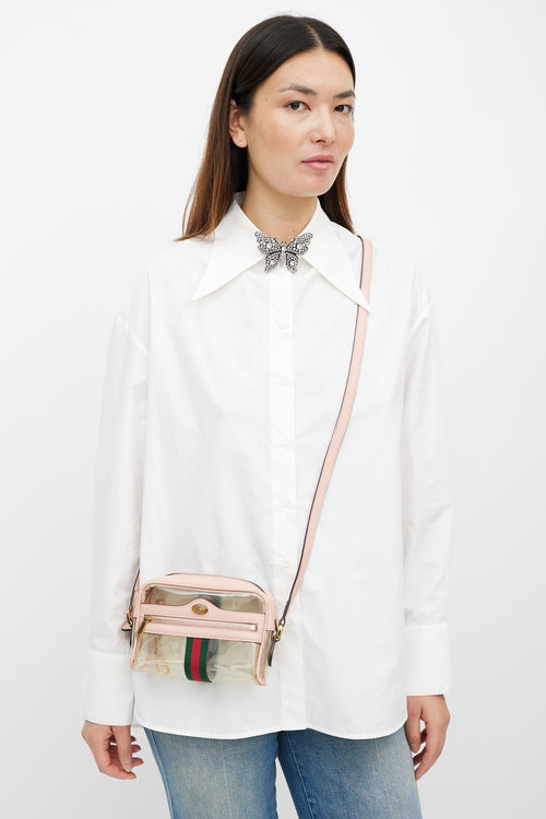 Gucci Pink 
Multicolour PVC Ophidia Shoulder Bag