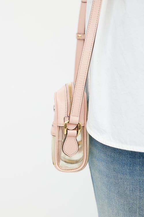 Gucci Pink 
Multicolour PVC Ophidia Shoulder Bag