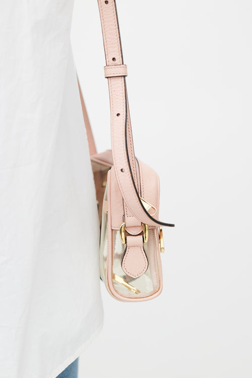 Gucci Pink 
Multicolour PVC Ophidia Shoulder Bag