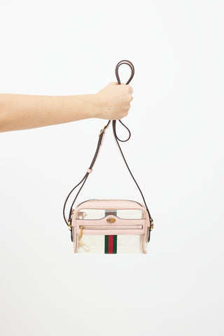 Gucci Pink 
Multicolour PVC Ophidia Shoulder Bag