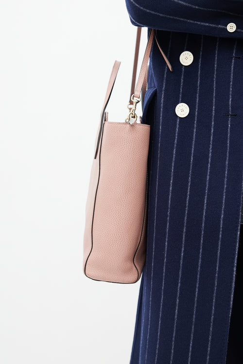 Gucci Pink Pebbled Leather Shoulder Bag