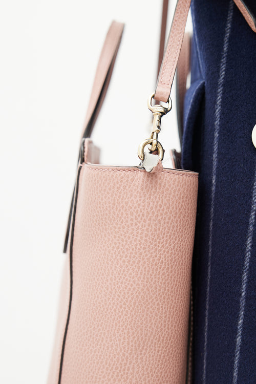 Gucci Pink Pebbled Leather Shoulder Bag