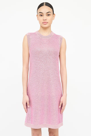 Gucci Knit Metallic Jewel Dress