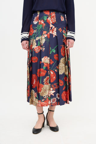 Gucci Pre-Fall 2018 Silk Floral Skirt