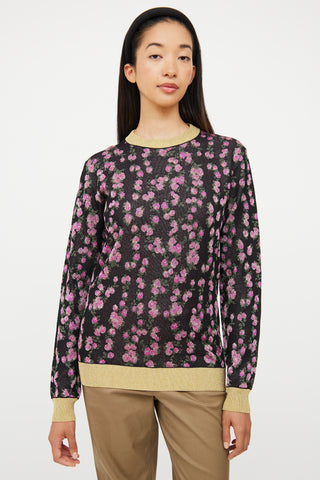 Pink 
Multi Floral Sparkle Sweater