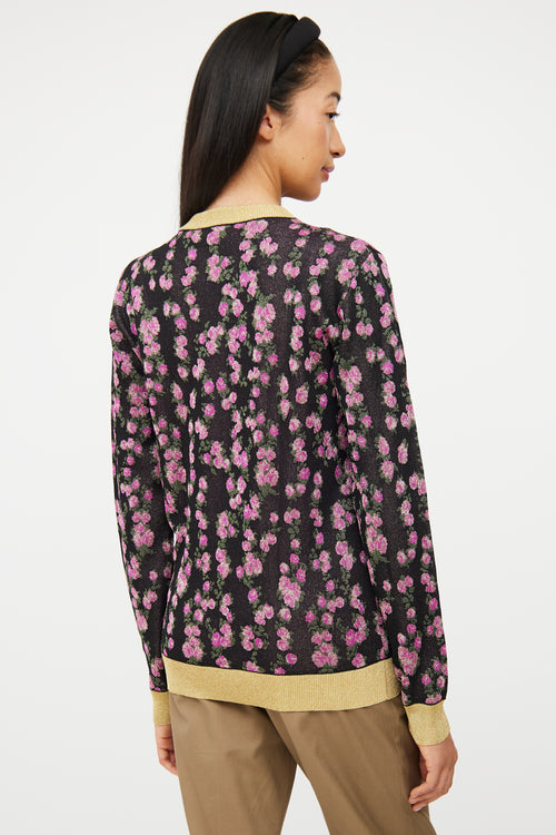 Pink 
Multi Floral Sparkle Sweater