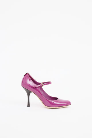 Gucci Purple Patent Mary Jane Pump