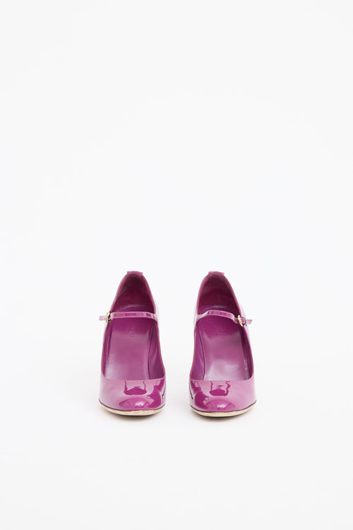 Gucci Purple Patent Mary Jane Pump