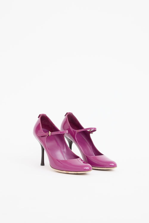 Gucci Purple Patent Mary Jane Pump