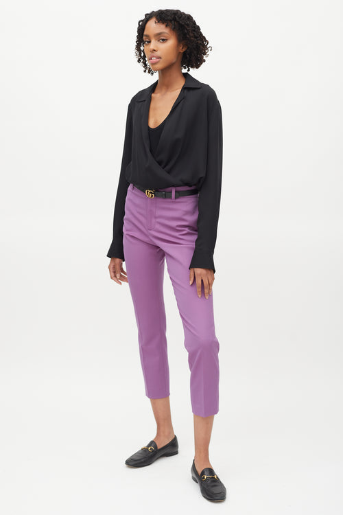 Gucci Purple Straight Leg Trouser