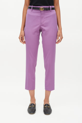 Gucci Purple Straight Leg Trouser