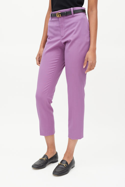 Gucci Purple Straight Leg Trouser