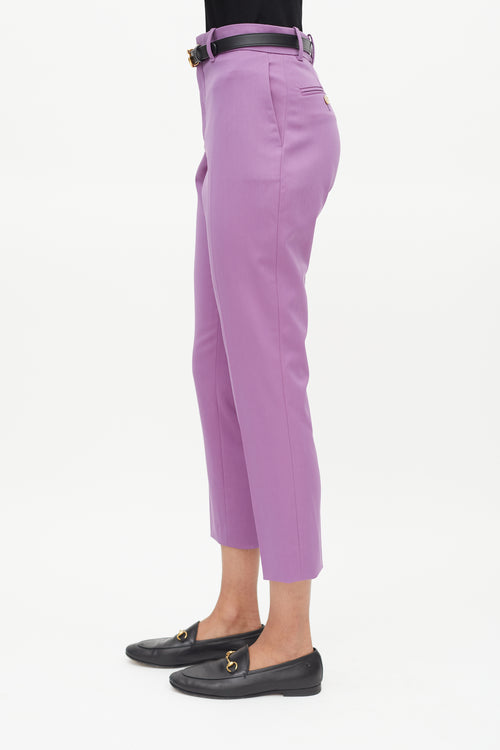 Gucci Purple Straight Leg Trouser