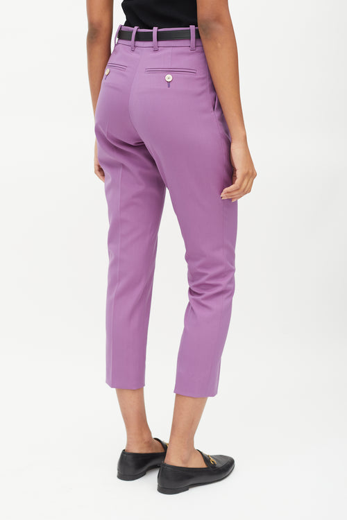 Gucci Purple Straight Leg Trouser