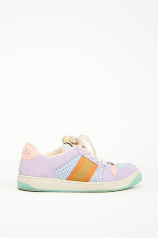 Gucci Purple Multi Suede Lovelight Screener Sneaker