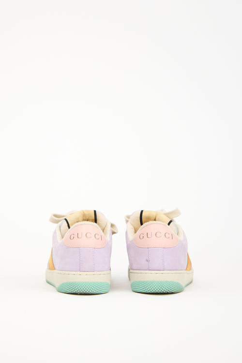 Gucci Purple Multi Suede Lovelight Screener Sneaker