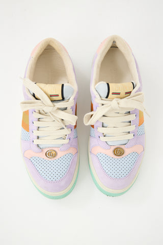 Gucci Purple Multi Suede Lovelight Screener Sneaker