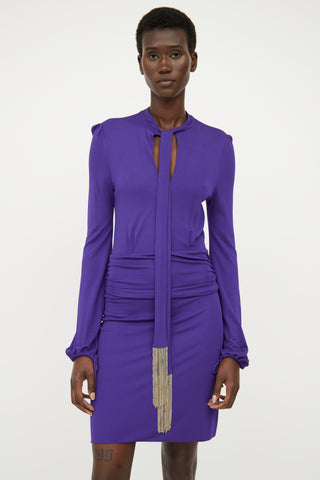 Gucci Purple Ruched Tie *DC Dress