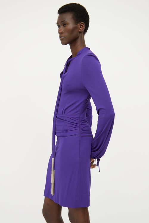 Gucci Purple Ruched Tie *DC Dress