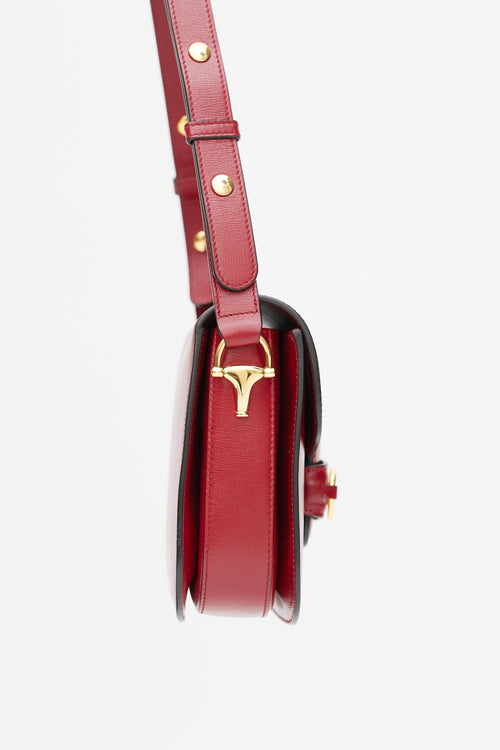 Gucci Red Leather 1955 Shoulder Bag