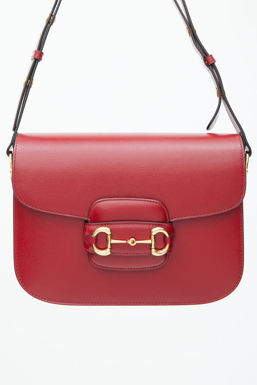 Gucci Red Leather 1955 Shoulder Bag