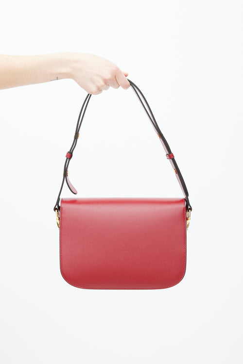 Gucci Red Leather 1955 Shoulder Bag