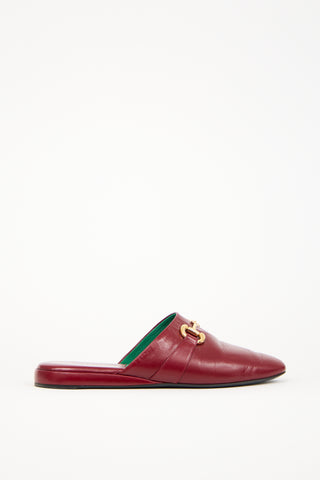 Gucci Red Leather Pericle Mule