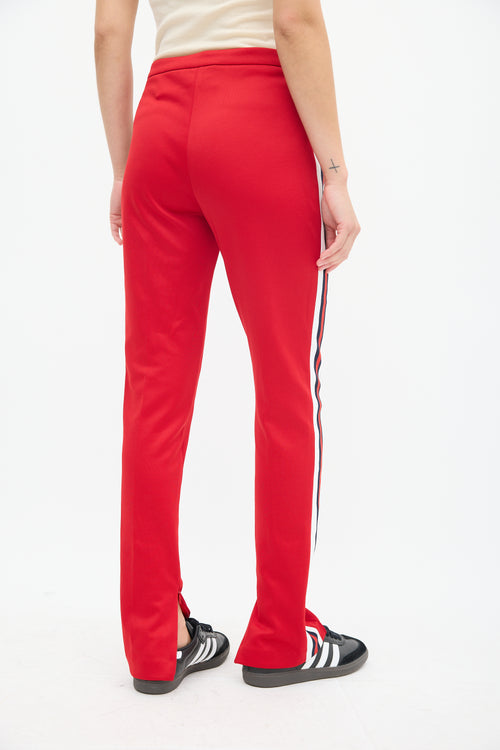 Gucci Red 
Multicolour Striped Slim Trouser